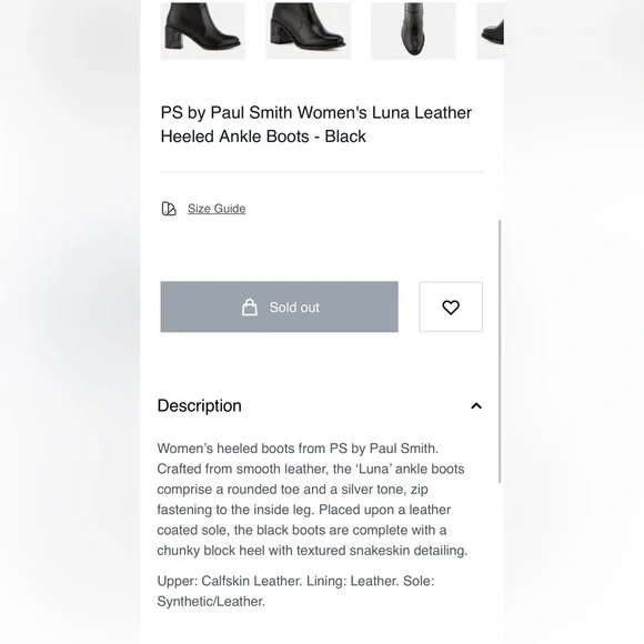 Paul Smith Luna Boots size 39 - Picture 7 of 7